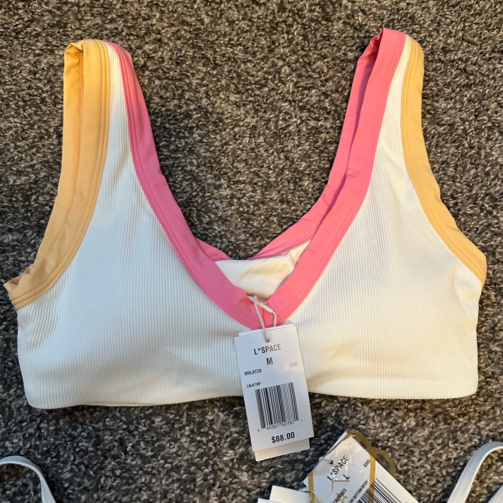 NWT L*Space Ribbed Lala Bikini Top